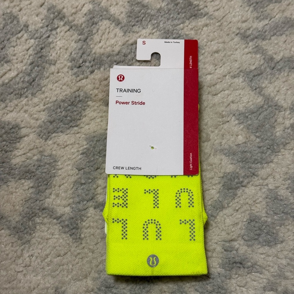 Lululemon Yellow Crew Length Socks